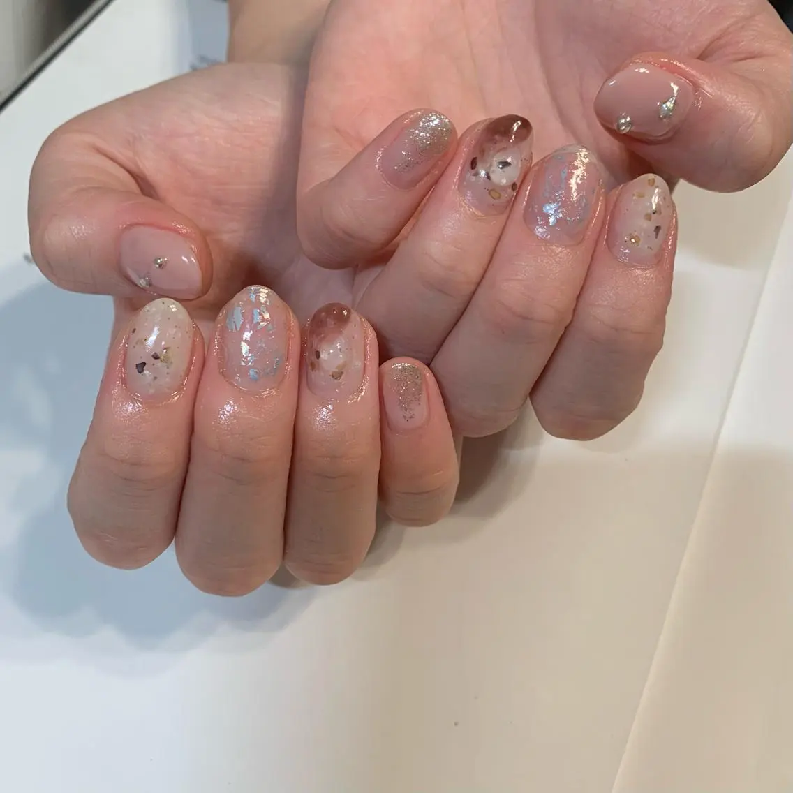 ネイル ニュアンスネイル ぷっくりネイル cocoro nail salonのネイルデザイン