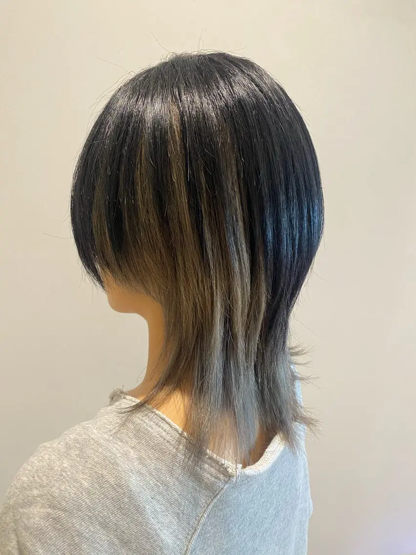 ミディアム カラー インナーカラー ウルフカット 艶髪🌿美髪 大塚礼乃【西荻窪】のヘアスタイル