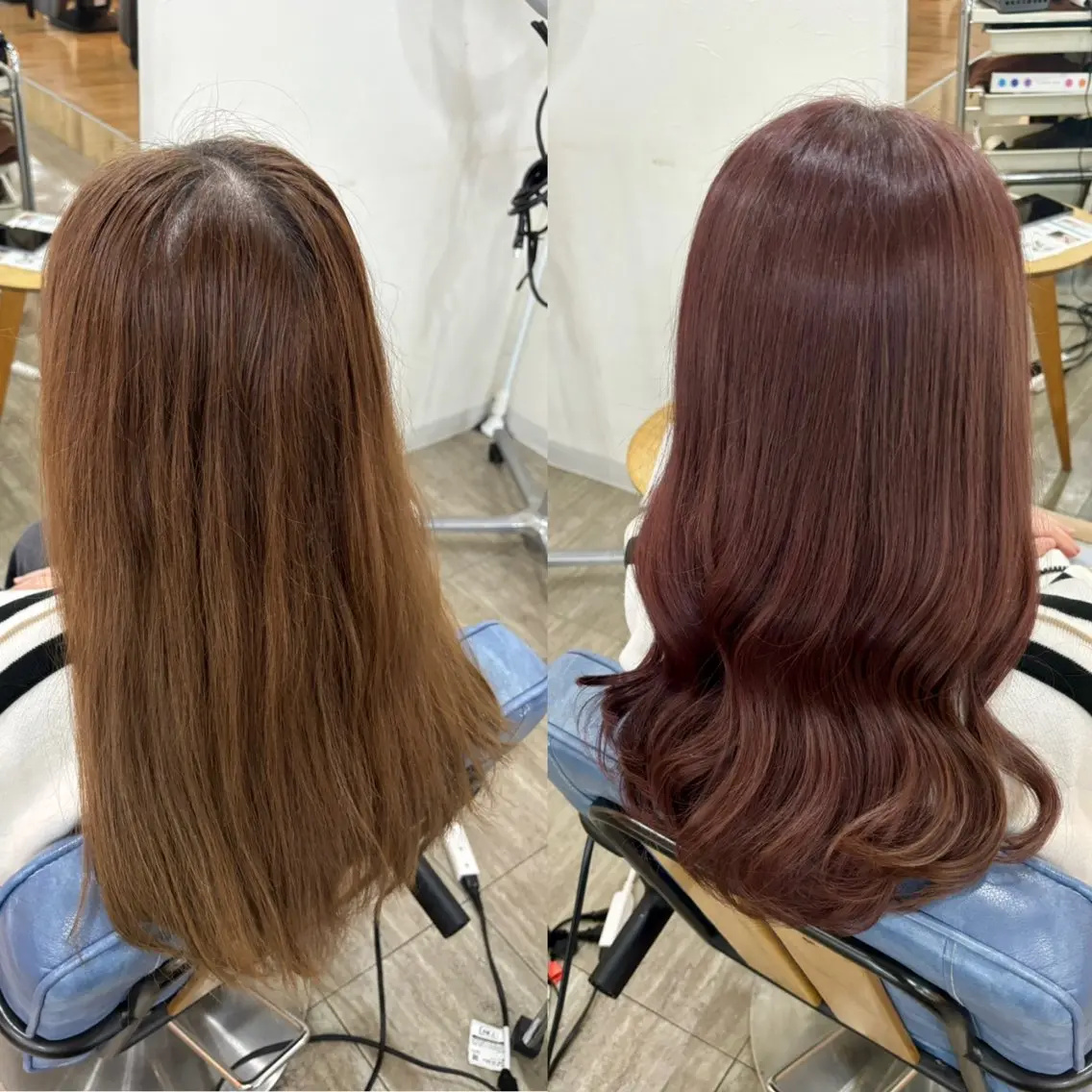 ロング カラー カット ヘアカラー トリートメント 艶カラー🩵💛 NANAのヘアスタイル