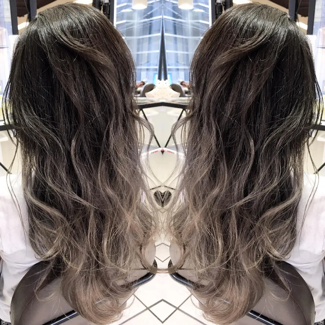 ロング カラー シールエクステ⭐️ オオミタクヤのヘアスタイル
