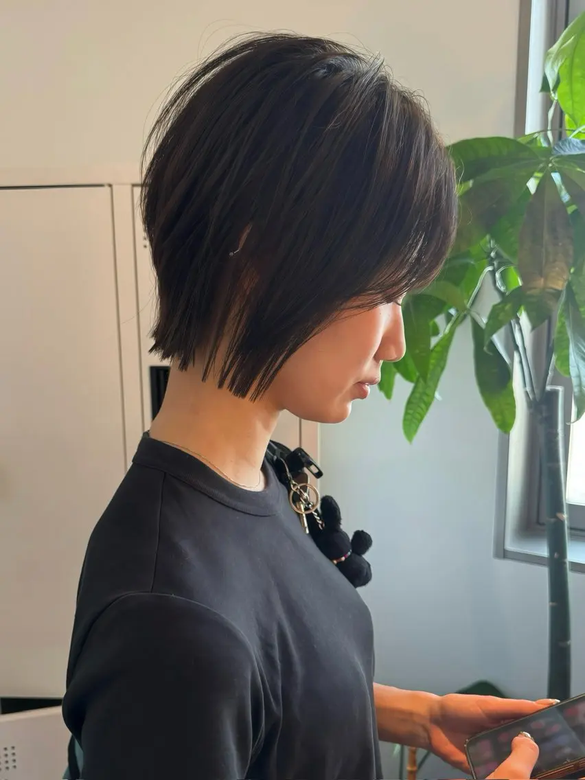 ショート カット ヘアカラー トリートメント ボブ/レイヤーカット 縮毛矯正/コウキ新宿のヘアスタイル