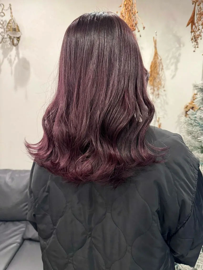 セミロング カラー カシス ラベンダーカラー ヘアカラー m ā l o.🌷 サカモトマイコのヘアスタイル