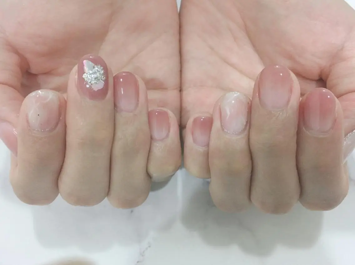 ネイル アートネイル フラワーネイル ジェルネイル グラデーション 大理石ネイル(マーブル) HIRATA RIEのネイルデザイン