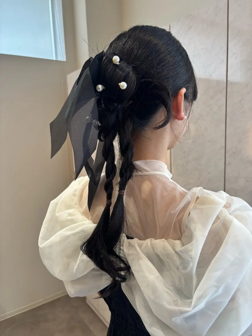 ロング ヘアセット 🫧Ayumu🫧 透明感カラー/春日のヘアスタイル