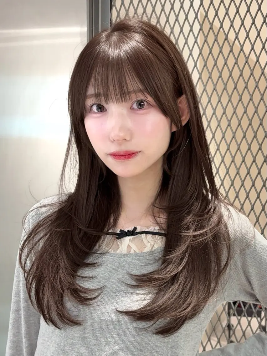 ミディアム カット ヘアカラー トリートメント 谷川が作る熊本1🥇 レイヤーカットのヘアスタイル