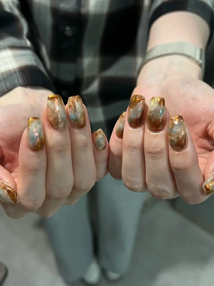 ネイル ハンドネイル Hata nail 🎀個性派ニュアンスのネイルデザイン