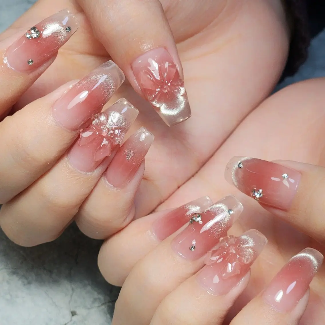 ネイル ロングネイル ワンホンネイル ハンドネイル 個人サロン saltnailのネイルデザイン