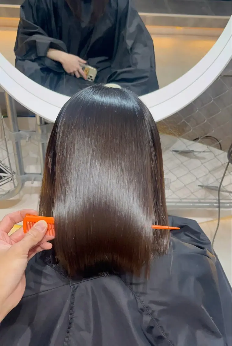 ミディアム 縮毛矯正 トリートメント CoCooN TAKUMAのヘアスタイル