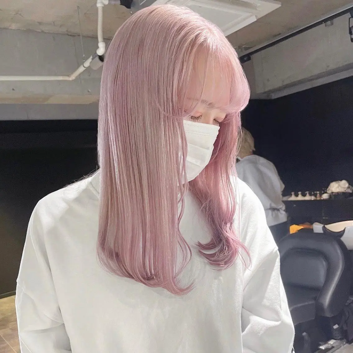 ロング カラー ピンクカラー ヘアカラー トリートメント ✨MiL✨ ✨心斎橋✨のヘアスタイル