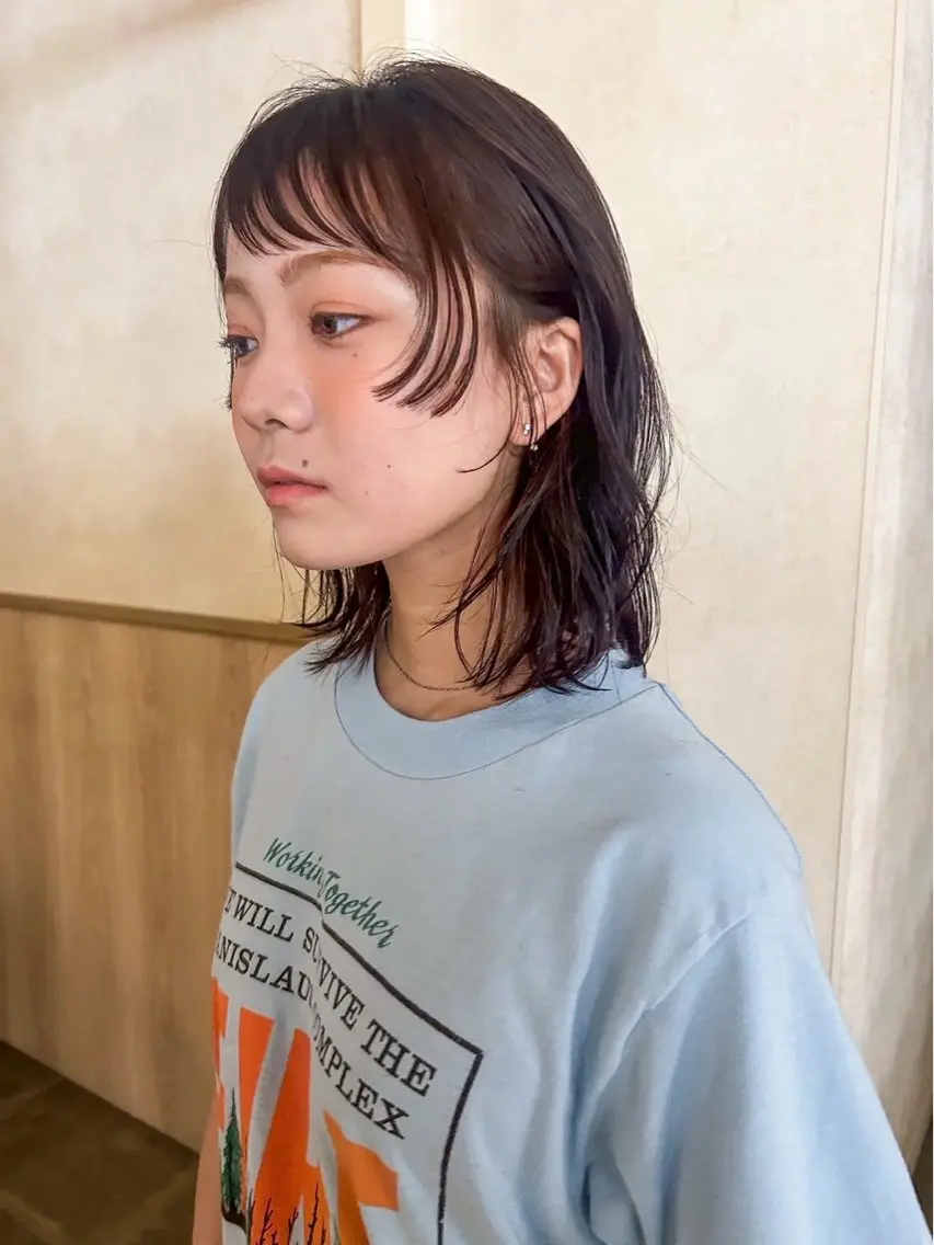前髪カット➕カラー➕ケラスターゼトリートメントの写真