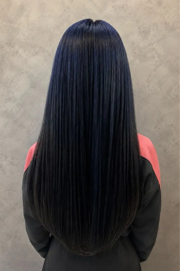 ロング カラー ブルーカラー ダブルカラー ヘアカラー 透明感カラー🔮 本多 奏音 【与野】のヘアスタイル