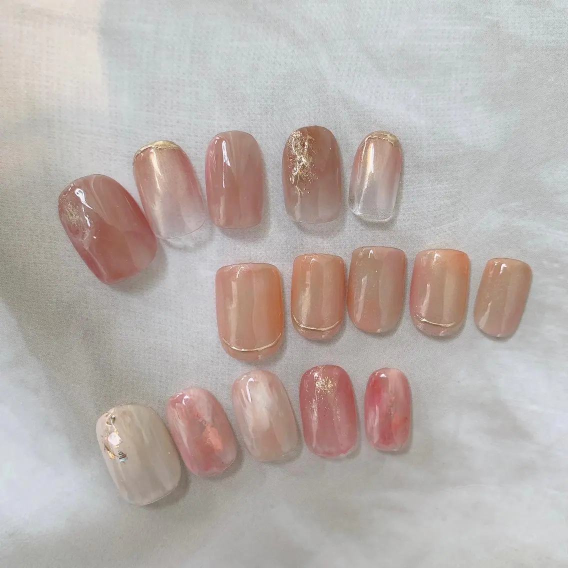 ショート ネイル 春ネイル ハンドネイル Cachette miyukiのネイルデザイン