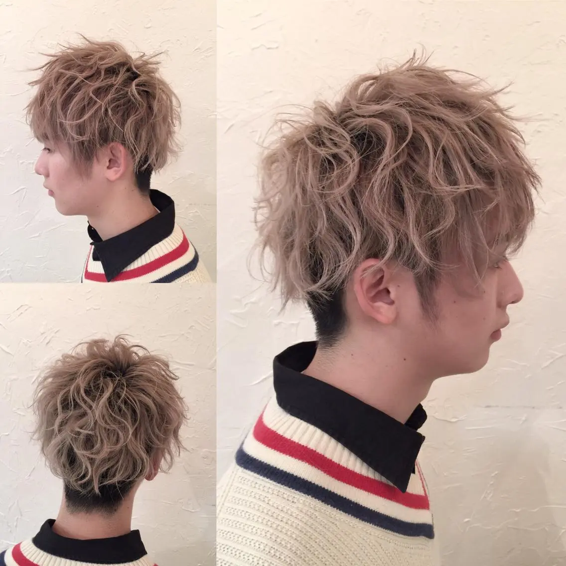 ショート ミディアム セミロング ロング カラー メンズ メンズブリーチ マッシュ ブリーチ 👑圧倒的カラー👑 佐々木祐希のヘアスタイル