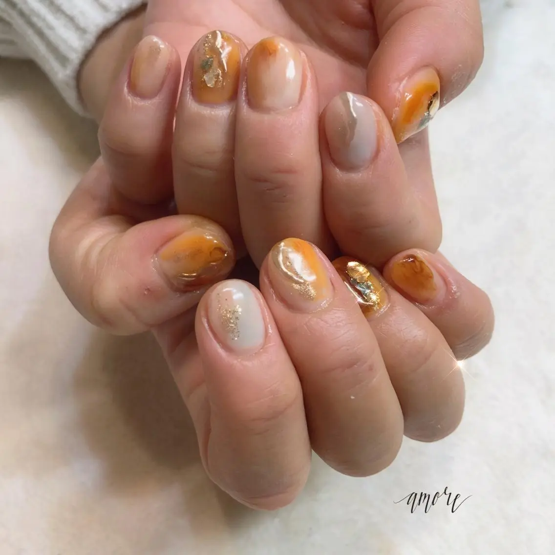 ネイル ジェルネイル ミラーネイル ニュアンスネイル 春ネイル You kyehwaのネイルデザイン