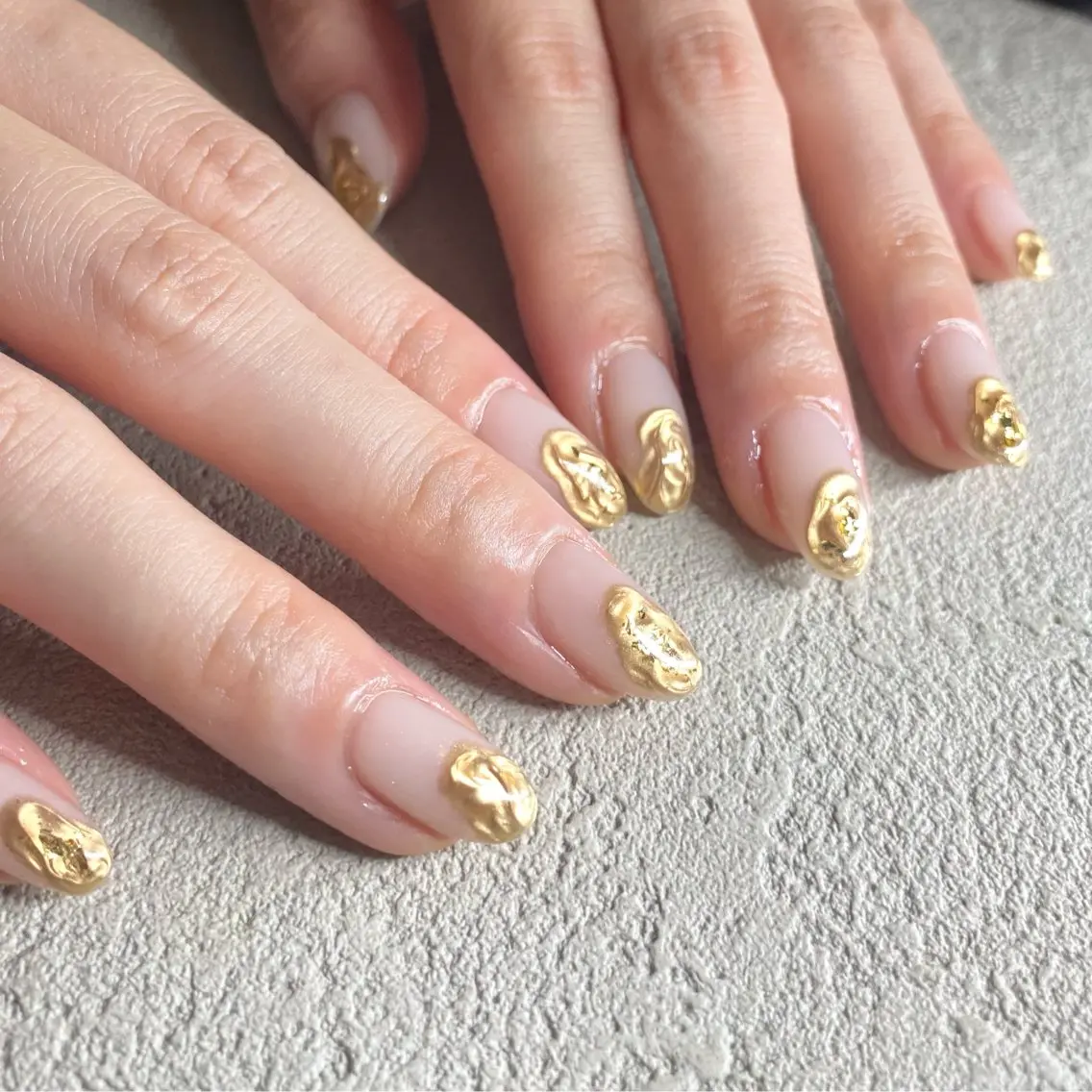 ネイル アートネイル ニュアンスネイル 冬ネイル ハンドネイル 山田 貴子のネイルデザイン