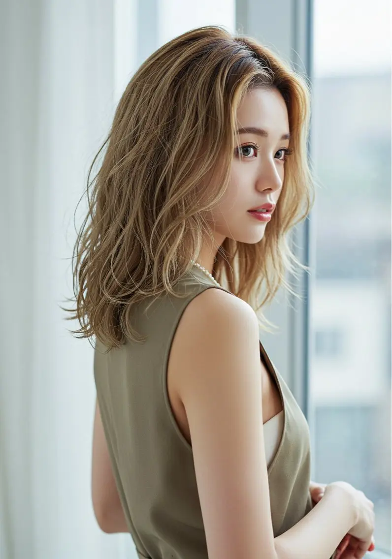 セミロング カラー ✨GLOW  by face 櫻井✨️のヘアスタイル