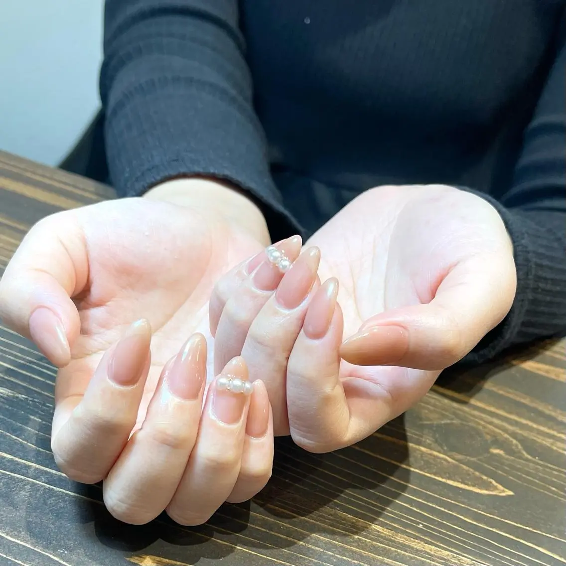ネイル アートネイル ジェルネイル ニュアンスネイル オフィスネイル ワンカラーネイル ハンドネイル kinjo yuaのネイルデザイン