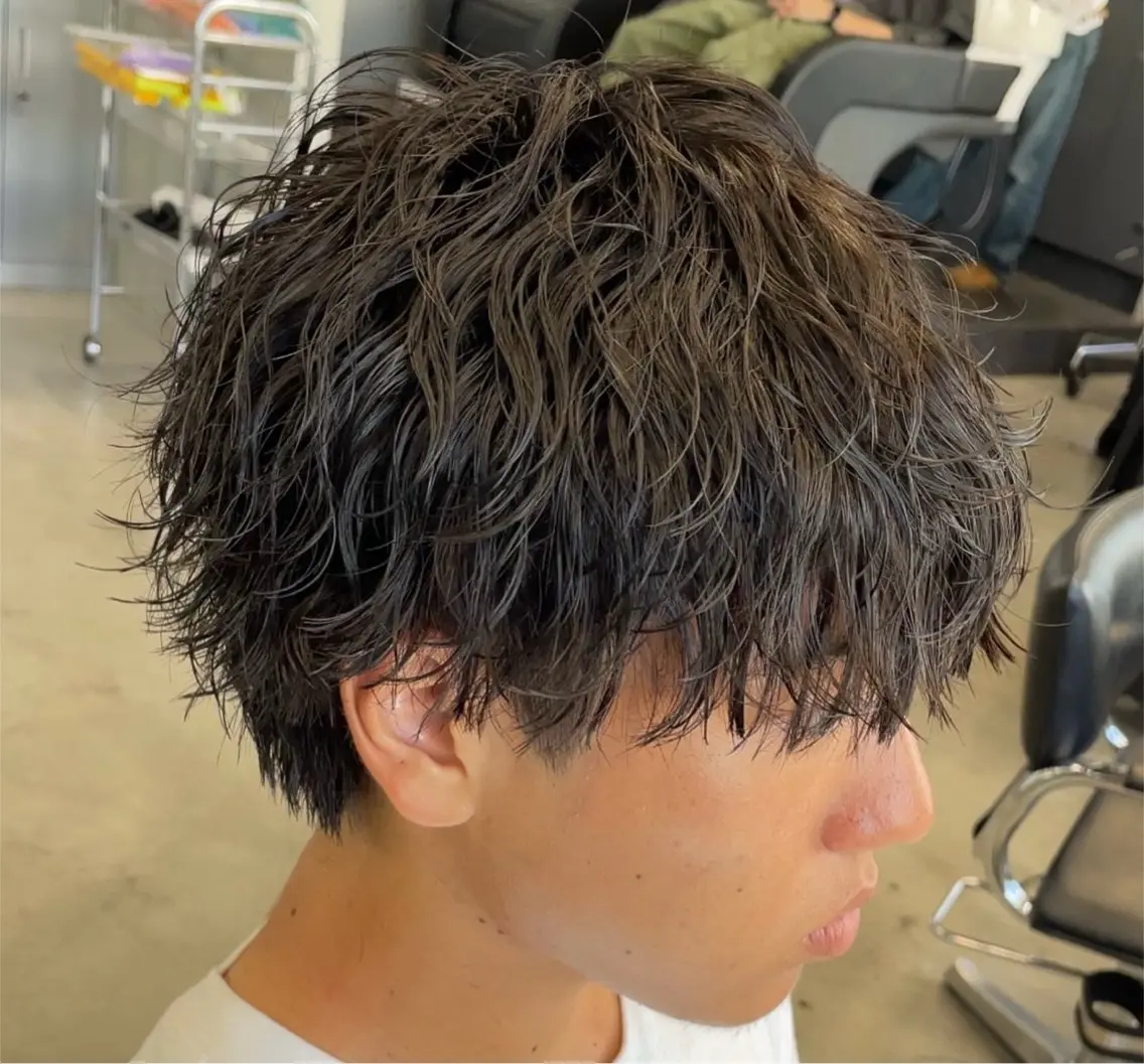 ミディアム カラー パーマ ヘアアレンジ メンズ fifth 石川 凪のヘアスタイル