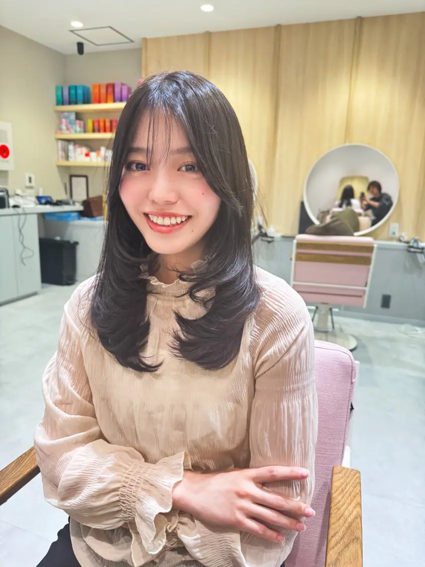 セミロング カラー カット ヘアカラー トリートメント ✂️似合わせの魔術師 石田一樹✂️のヘアスタイル