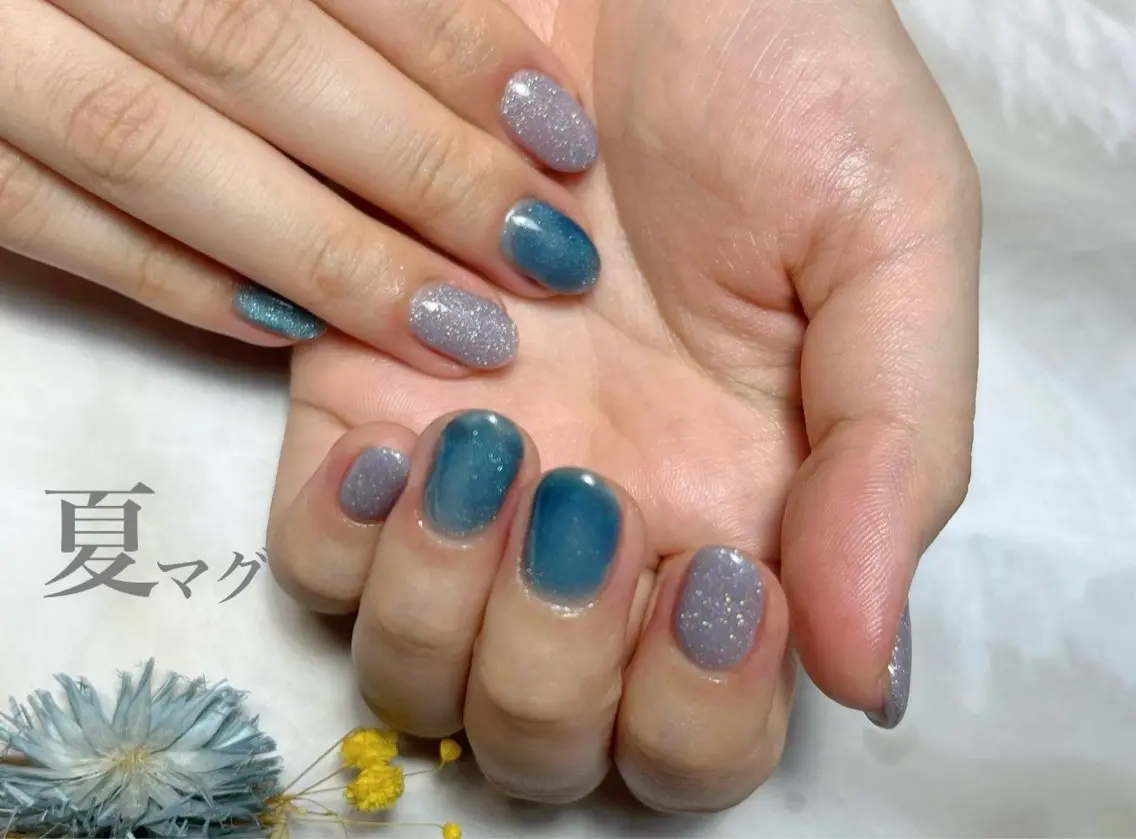 ネイル フットネイル ジェルネイル マグネットネイル パラジェル 🧸 Emiri🫧のマツエク・マツパデザイン