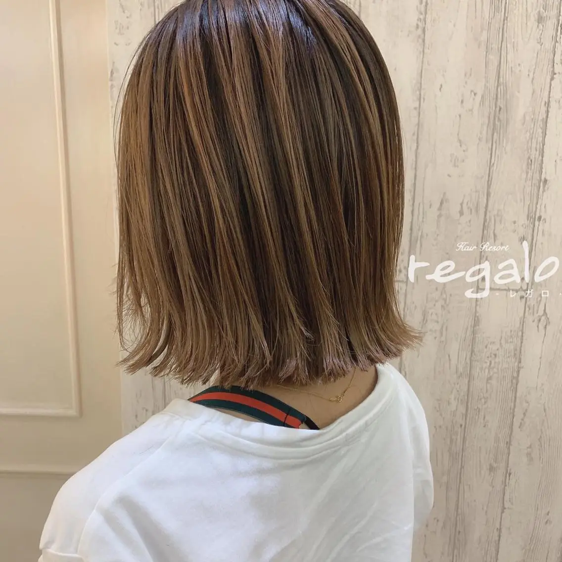 カラー バレイヤージュ 本町/新町/心斎橋 透明感カラーSANCのヘアスタイル
