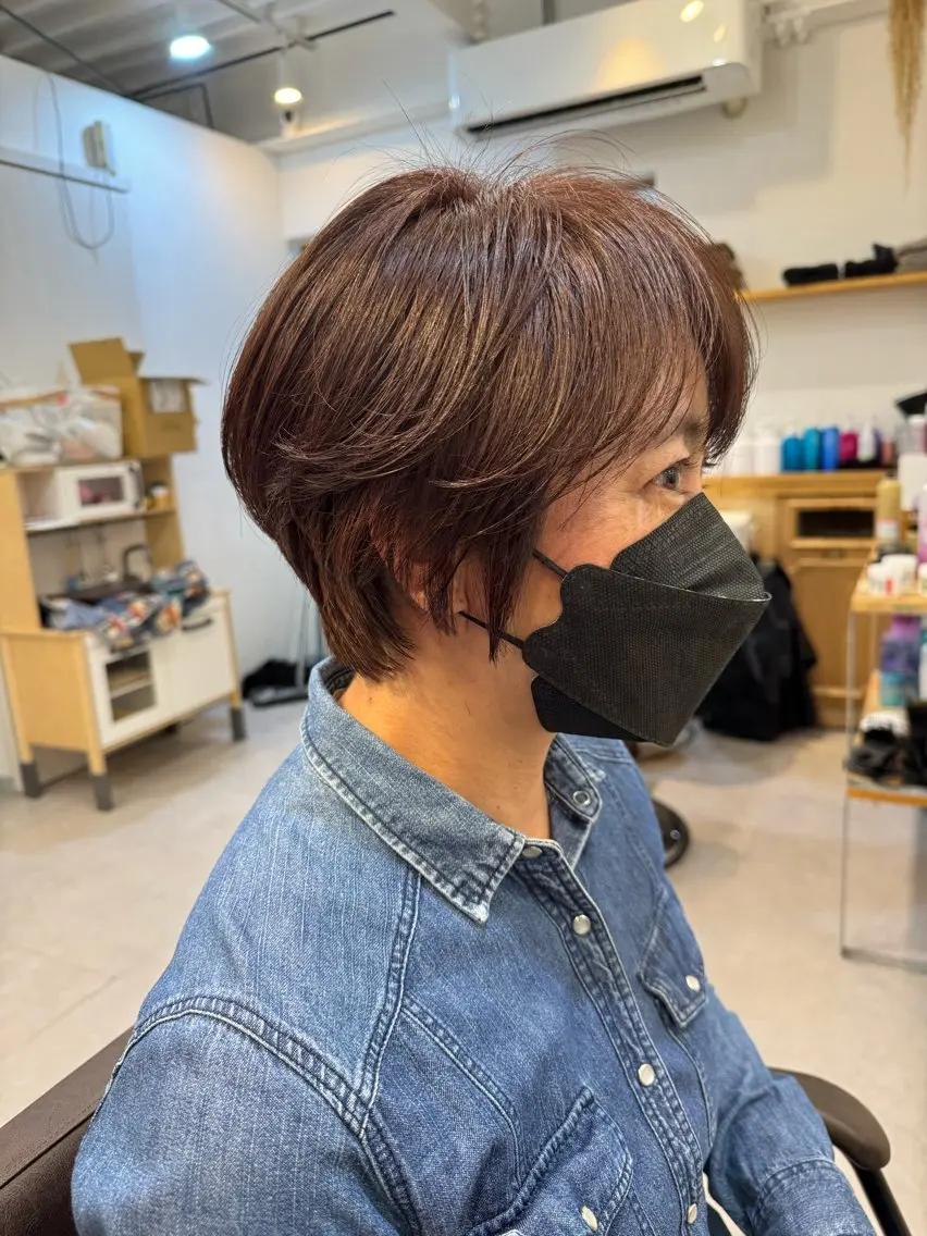 ショート カラー ブラウンカラー ショコラブラウン トリートメント 似合う髪型が 分からない方へのヘアスタイル