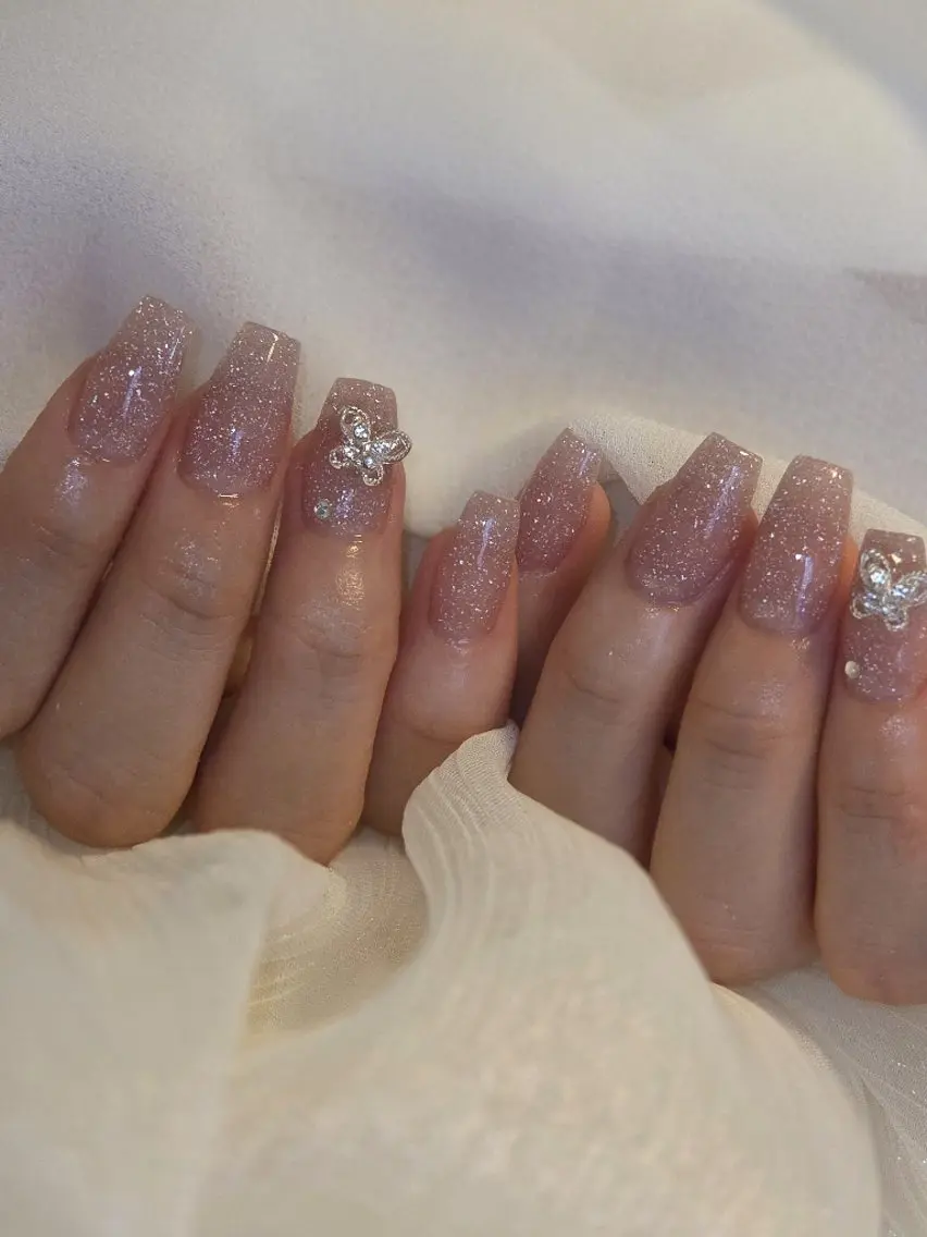ネイル キラキラネイル ワンカラーネイル ピンク スカルプネイル ハンドネイル Lady Nail Kiyokaのネイルデザイン