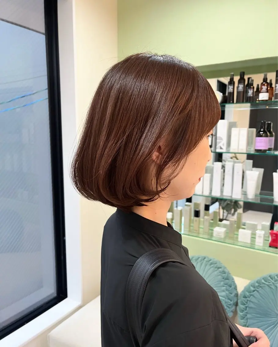ミディアム カラー 中村 佳歩のヘアスタイル