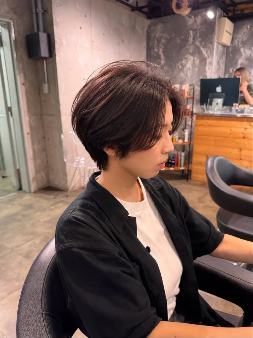 ショート カット ヘアカラー トリートメント ヘアセット 🩵必ず可愛く ボブ／ショート🩵のヘアスタイル