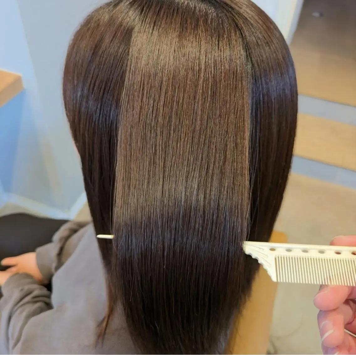 ロング カット 縮毛矯正 中谷　千鶴 ◎ブリーチカラー得意のヘアスタイル
