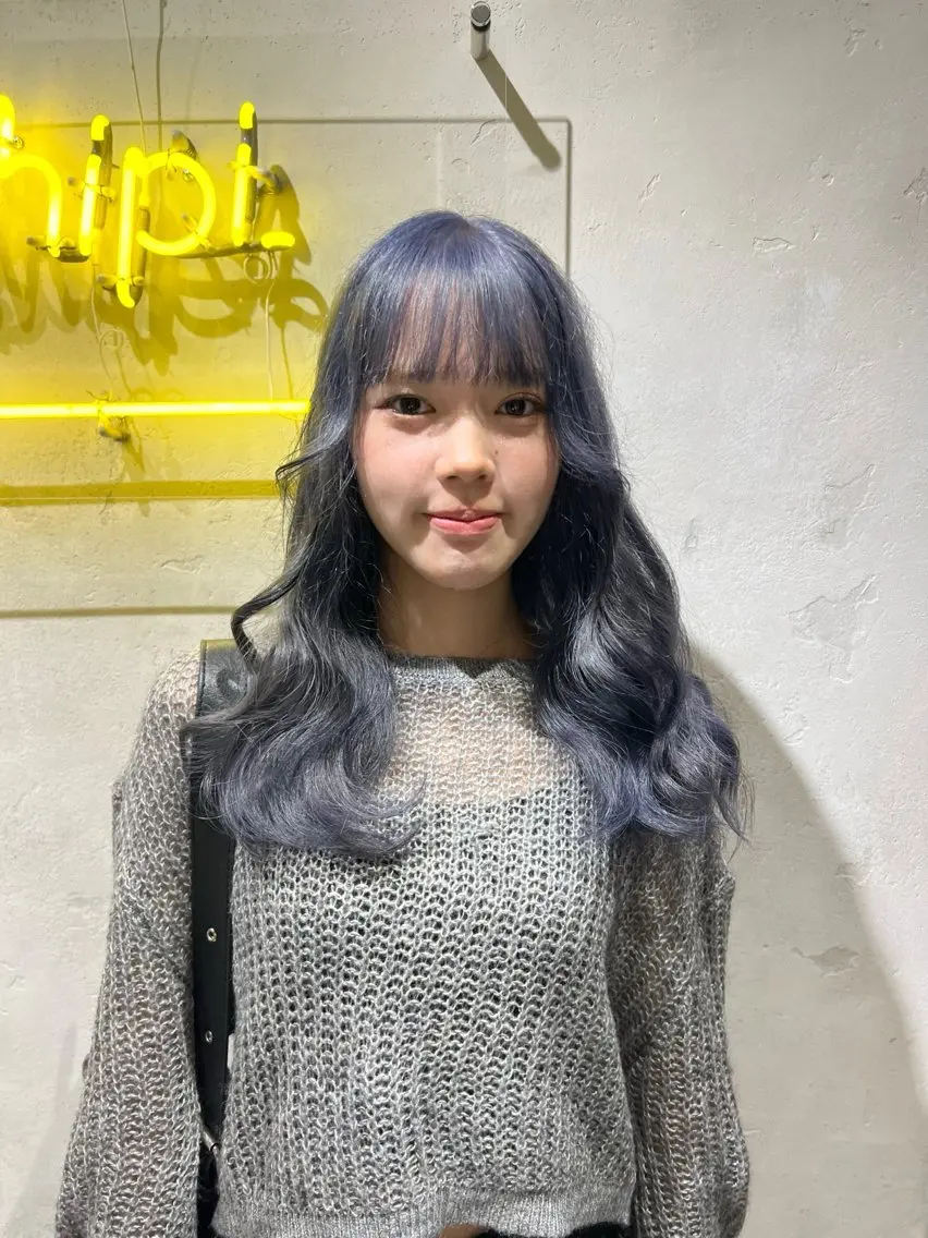 ミディアム 韓国風ヘア ワンホンヘア デザイン🥇複雑履歴 ハイトーン特化のヘアスタイル
