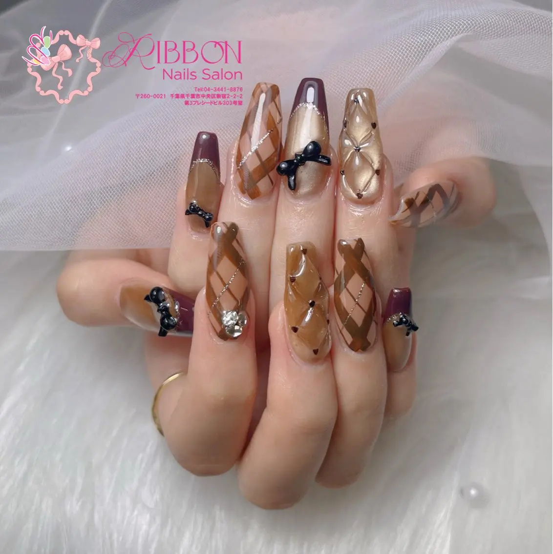 ネイル フットネイル フレンチネイル ジェルネイル マグネットネイル 持ち込み ハンドネイル Ribbonnail salonのネイルデザイン