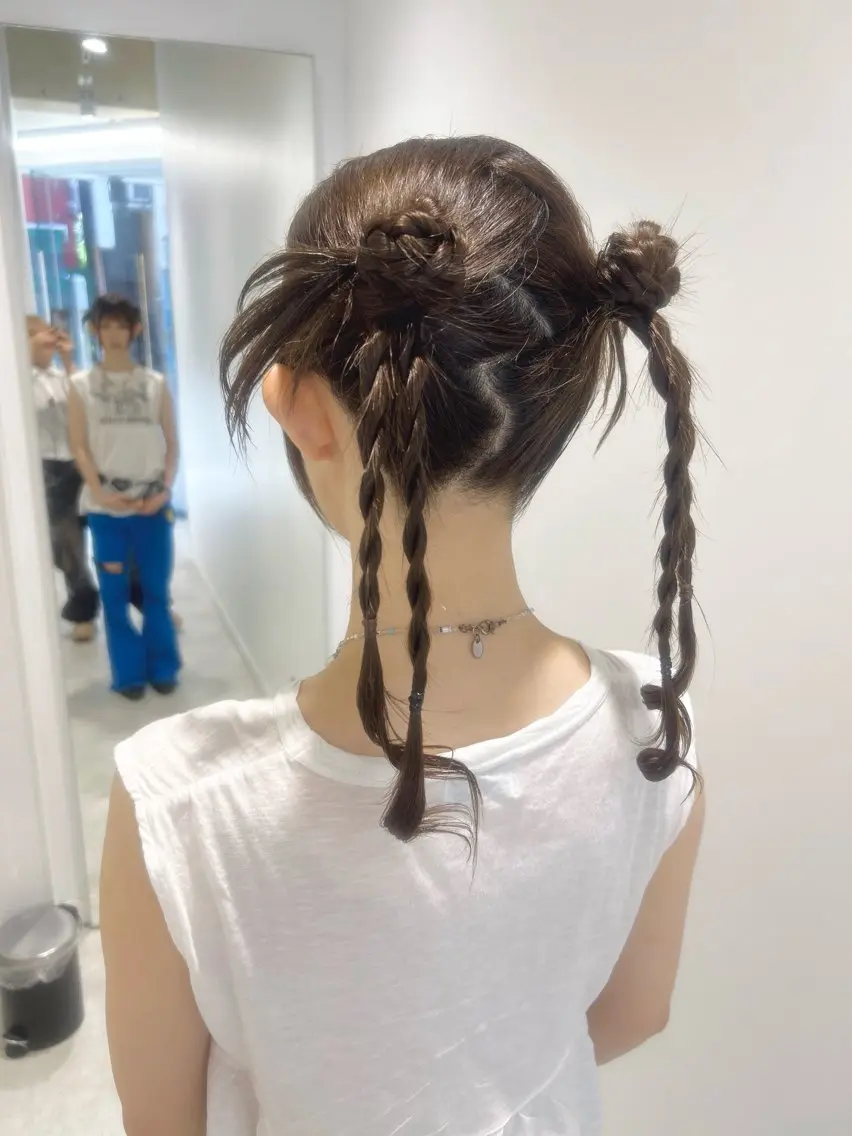 セミロング カラー ヘアセット 透明感カラー/ヘアア レンジ/はるか🤍のヘアスタイル