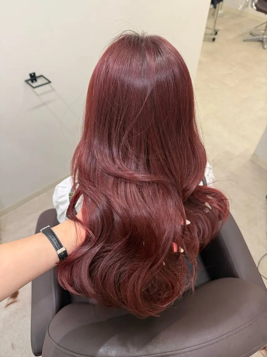 ロング カラー 𝑨𝑲𝑶 🍒/ 暖色カラーのヘアスタイル