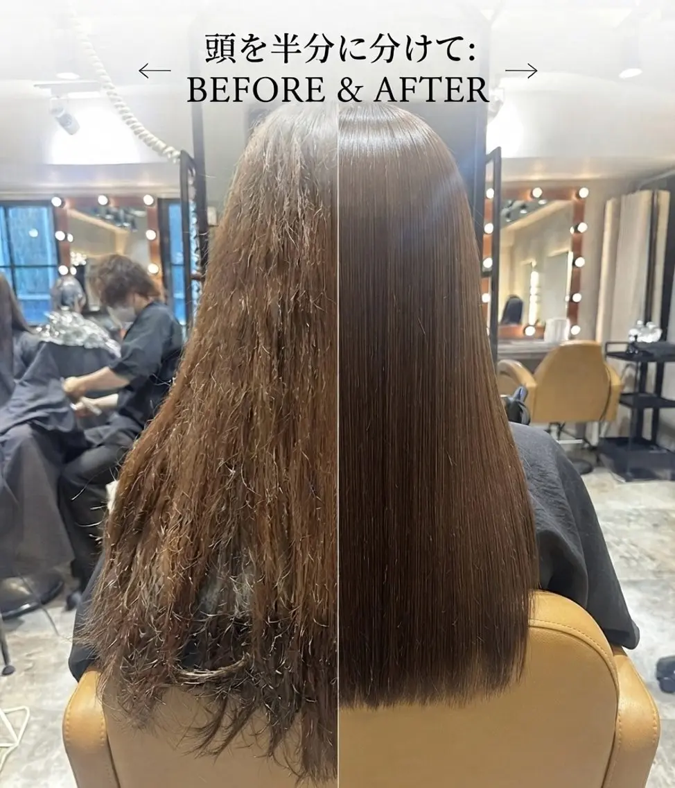 ロング カラー グレージュ 縮毛矯正 カット ヘアカラー 縮毛矯正 トリートメント ✨縮毛矯正/透明感 カラー/芦川優磨のヘアスタイル