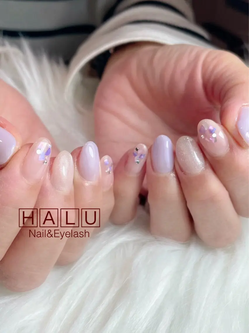 ネイル パープル HALU ハルのネイルデザイン