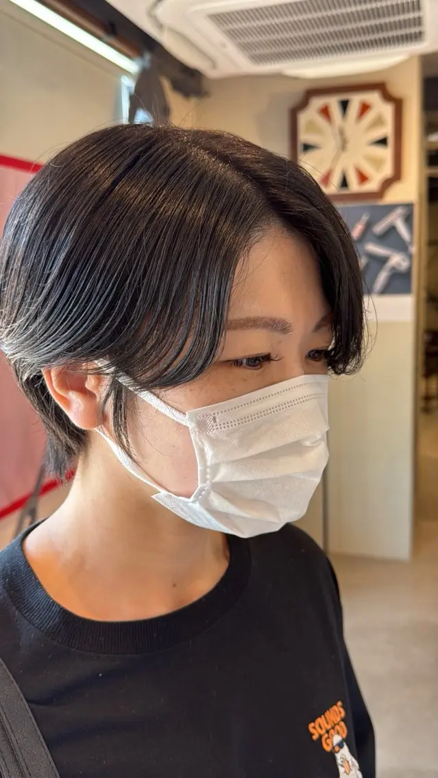 ショート カット 梅田 拓実のヘアスタイル