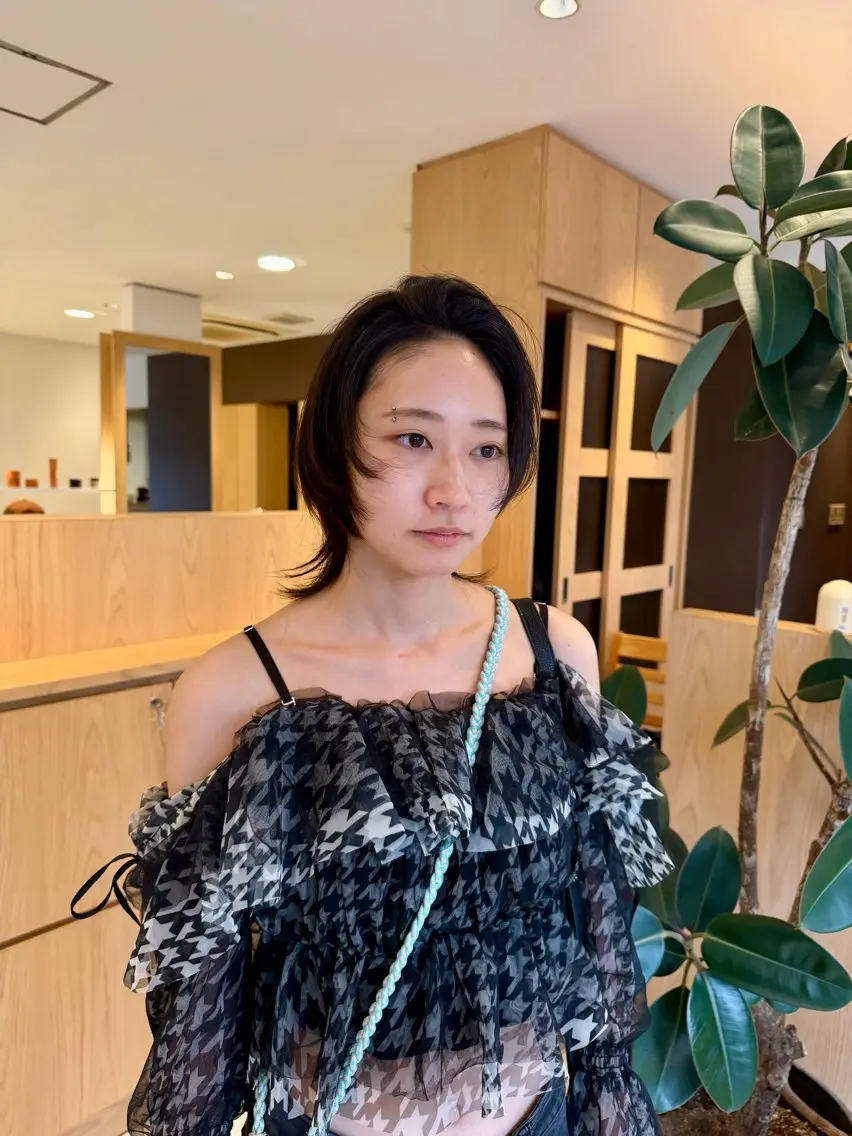 ミディアム 似合わせカット カット ヘアカラー トリートメント 能松 玲奈のヘアスタイル