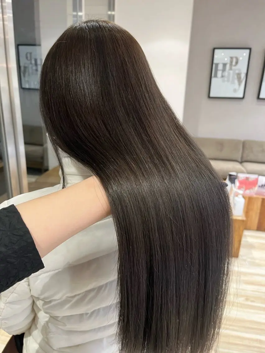 ロング カラー オリーブカラー レイヤー⌇﻿アレンジ ⌇﻿misato🩶のヘアスタイル