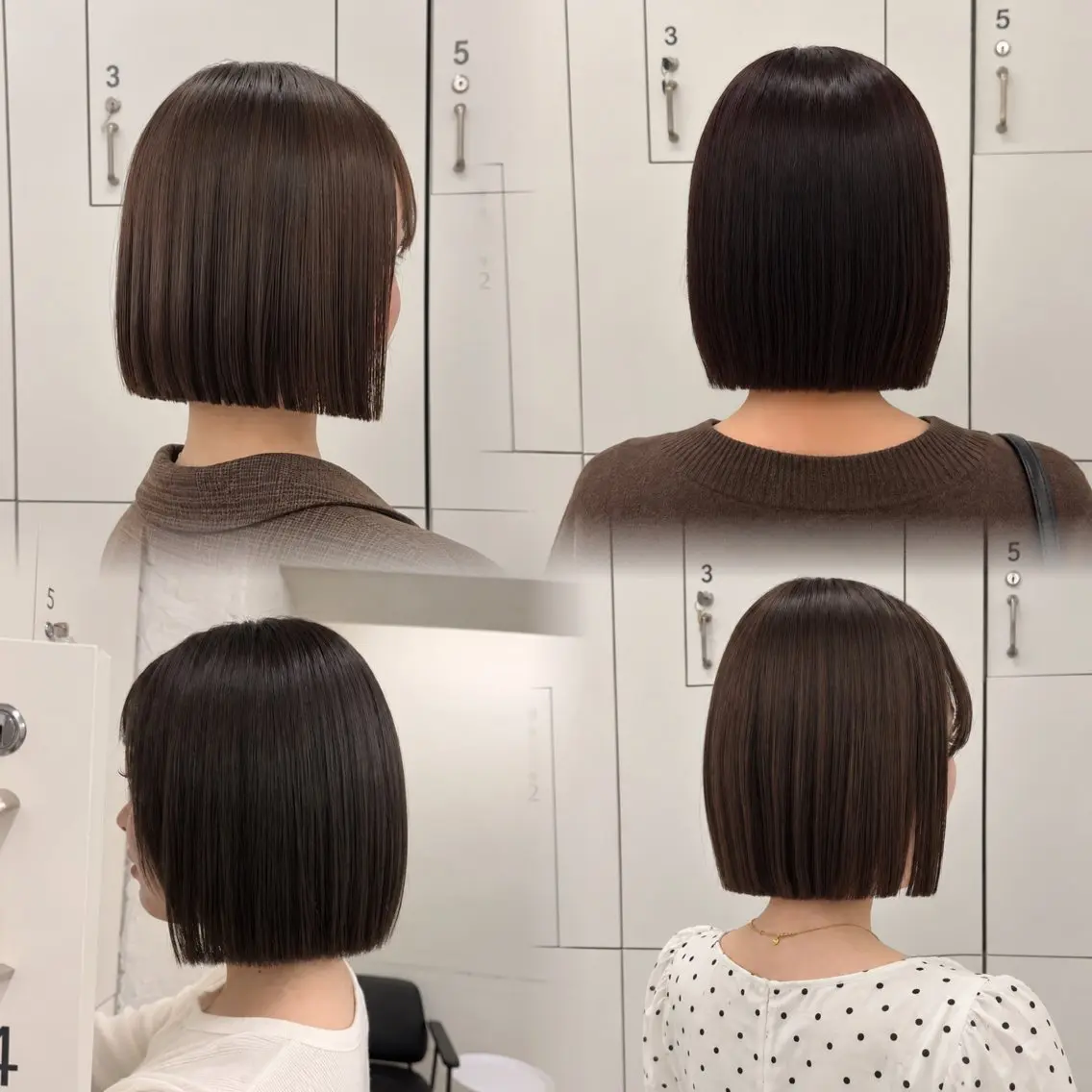 ミディアム カラー 透明感カラー ボブ カット トリートメント mei タッセルボブ 縮毛矯正🧚‍♂️のヘアスタイル