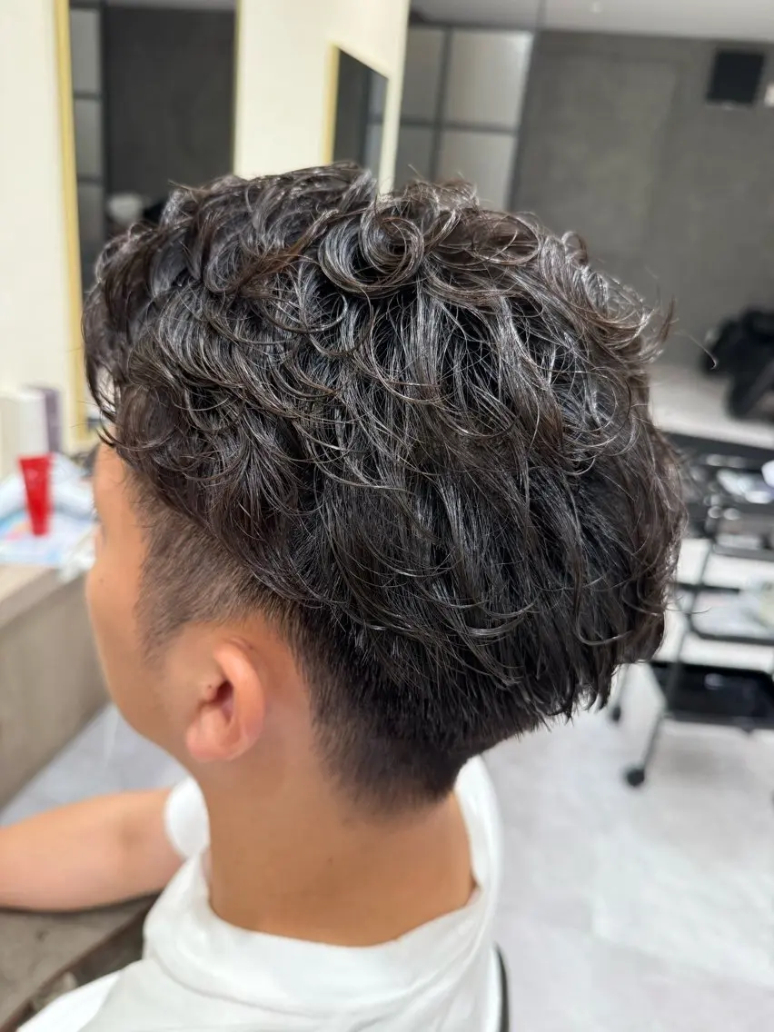 ショート パーマ 田中拓人/スパ/ ハイライト/髪質改善のヘアスタイル
