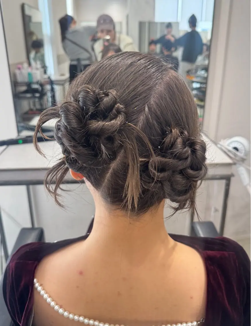 ヘアアレンジ ヘアセット 透明感カラー✨艶髪 制作🌱山根あゆみのヘアスタイル
