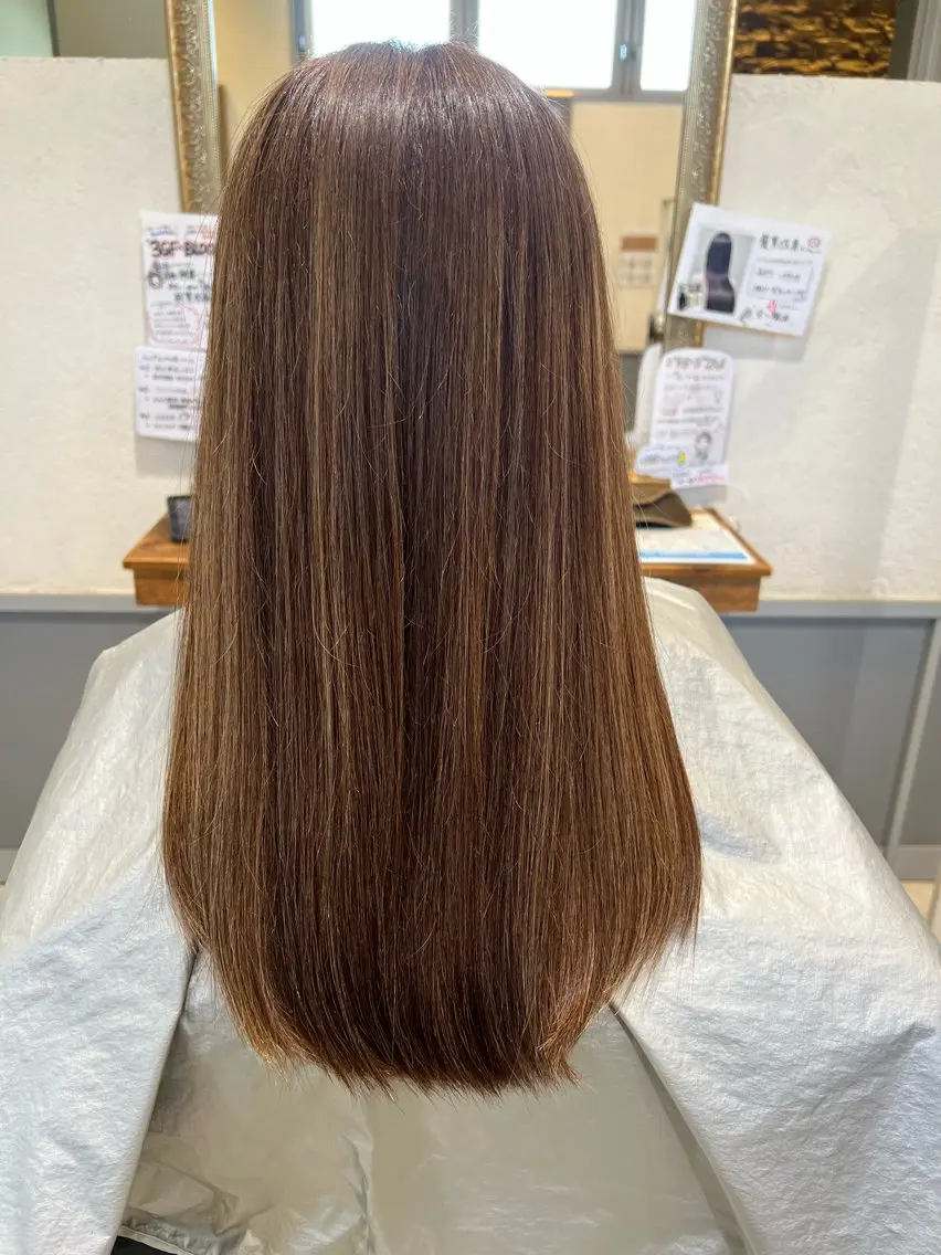 ロング ヘアカラー トリートメント 🤍ྀི筈井南美 /ツヤカラー🤍ྀིのマツエク・マツパデザイン