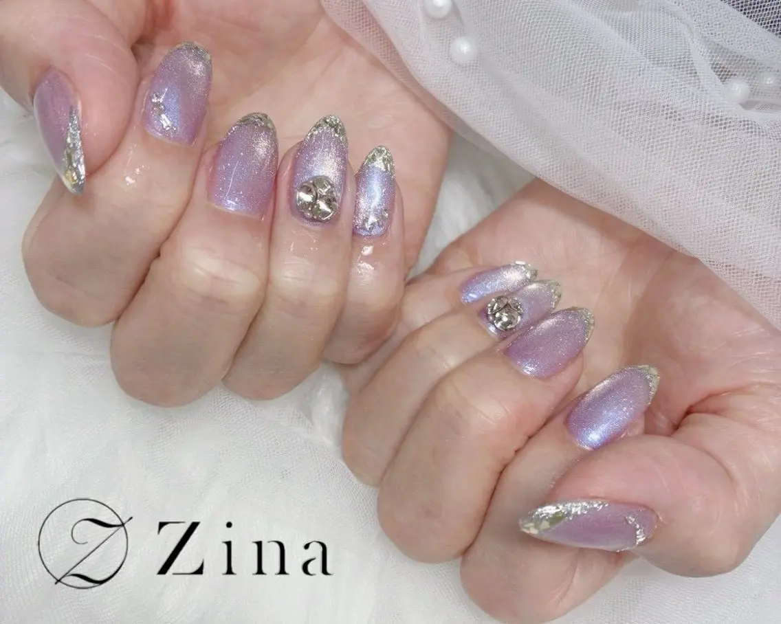 セミロング ハンドネイル 自爪育成/zina/ KIMIのネイルデザイン