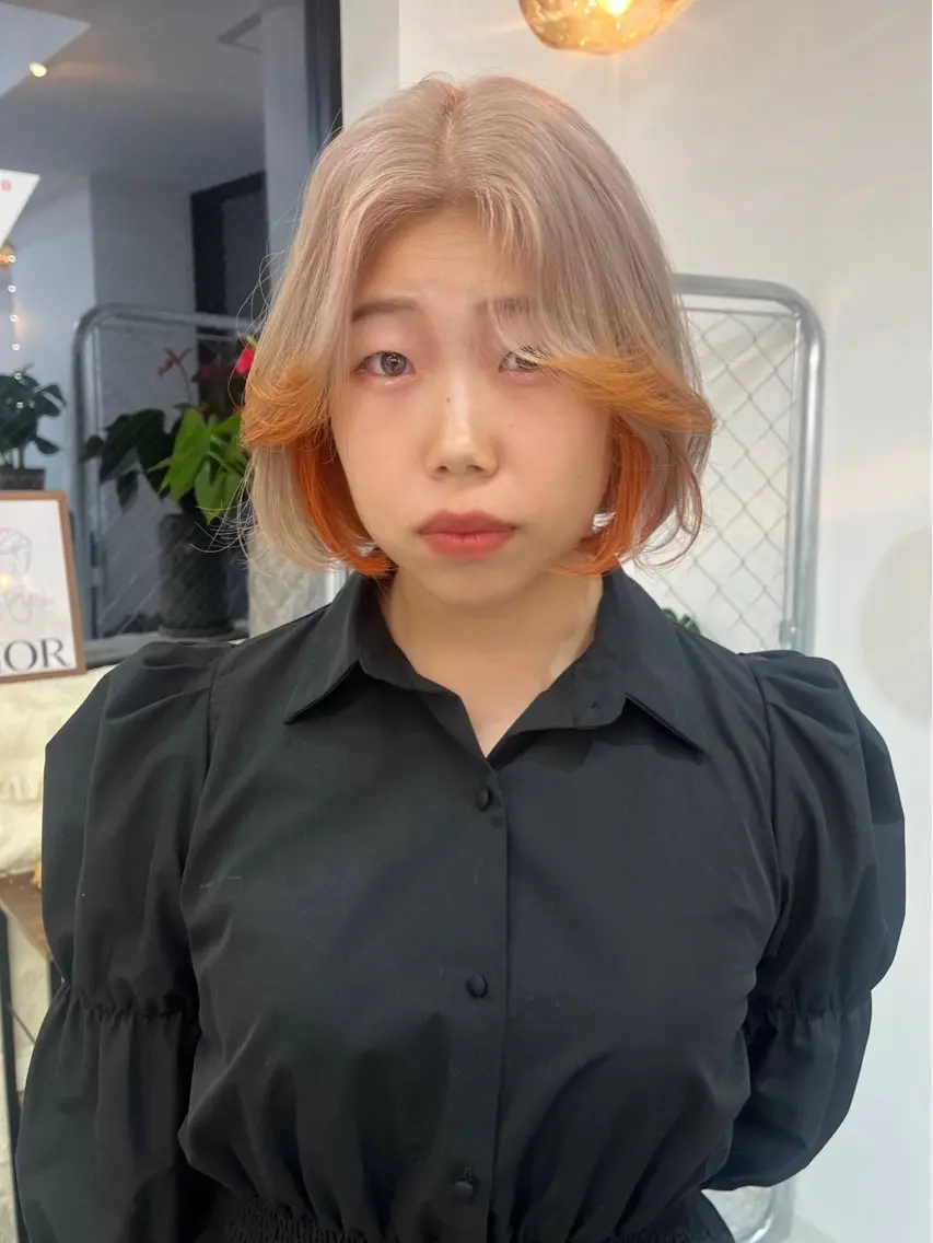 セミロング カラー パーマ ヘアアレンジ メンズ キッズ カット ヘアカラー トリートメント 💖オタク美容師 ꒰ঌ♡モモ♡໒꒱のヘアスタイル