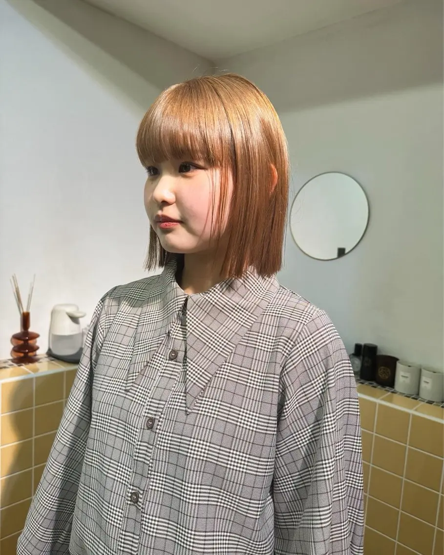 ミディアム カラー ベージュカラー Seeknext // Rukaのヘアスタイル