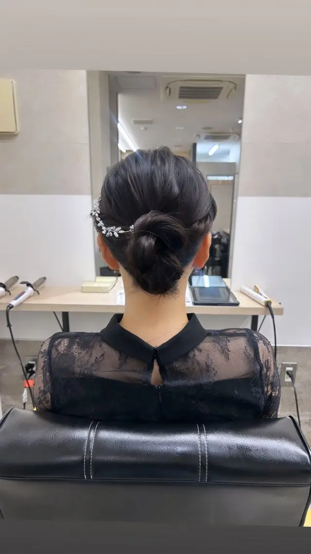 セミロング ヘアアレンジ ヘアセット GiseL yumaのヘアスタイル