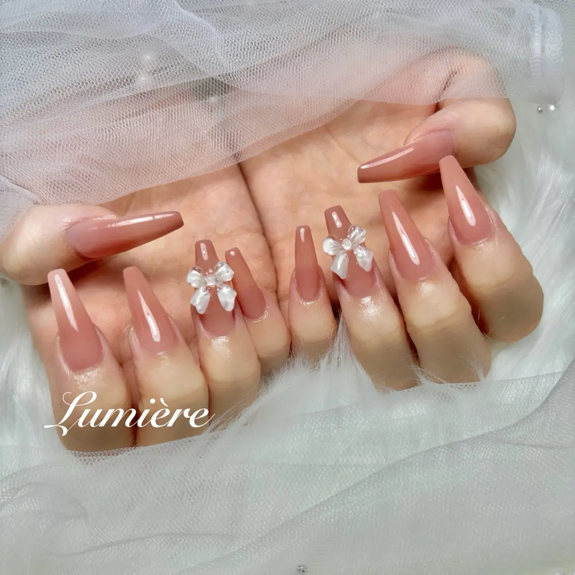 シンプル💖長さ出し10本＋ワンカラーorグラデーション＋大きめパーツ２つまで／オフ込みの写真