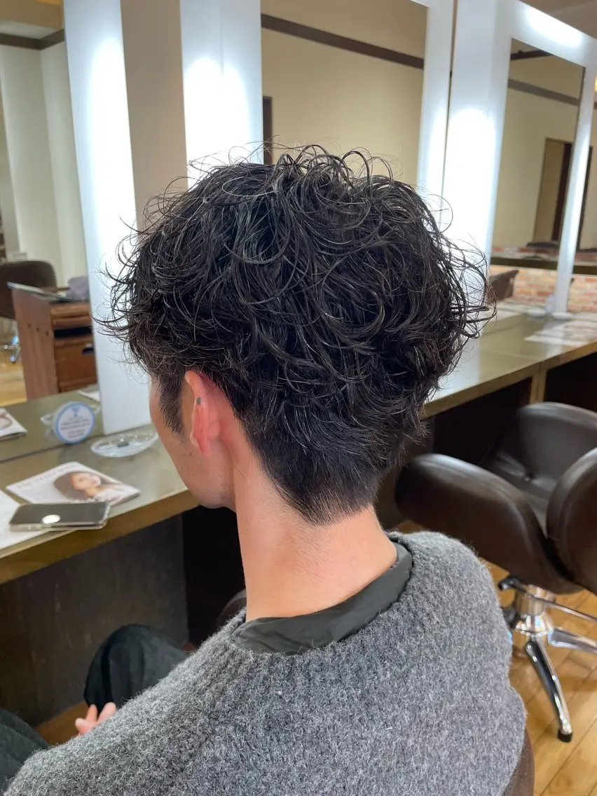パーマ メンズ メンズパーマ カット パーマ 濱口 由華のヘアスタイル