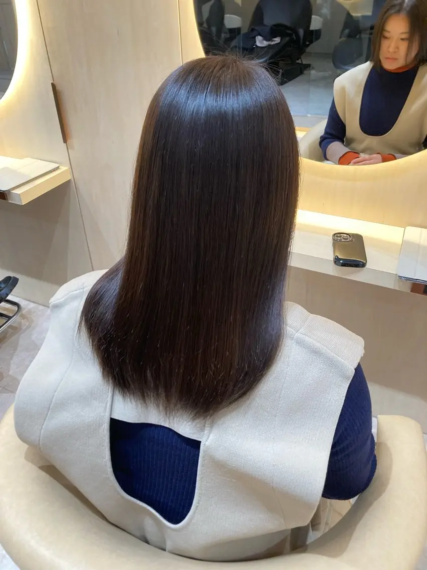 ロング 縮毛矯正 🩵縮毛矯正・ボブ 岩原朋也🩵のヘアスタイル